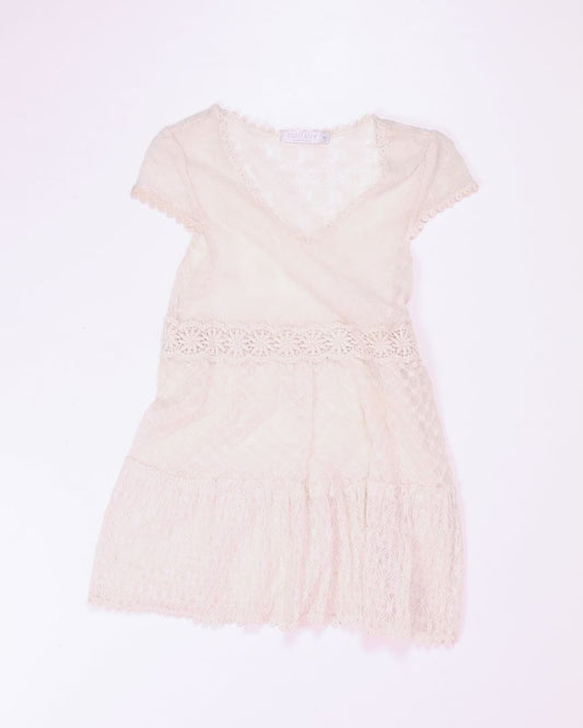 Cream Solitaire Y2K Sheer Blouse, S