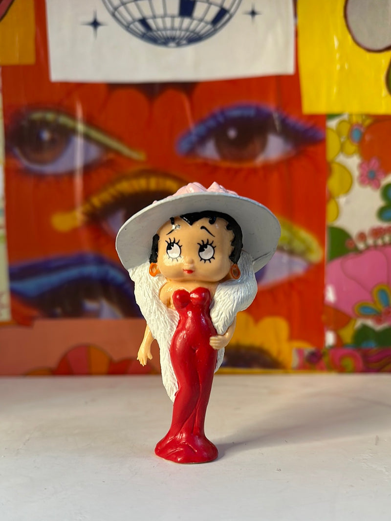 Betty Boop Mini figurine Hat + Fur Coat