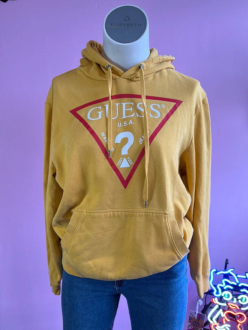 Yellow Guess Hoodie, XL