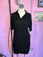 Black H&M V-neck Shirt Dress, M