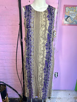 Green/Purple Sag Harbor Maxi Dress, L