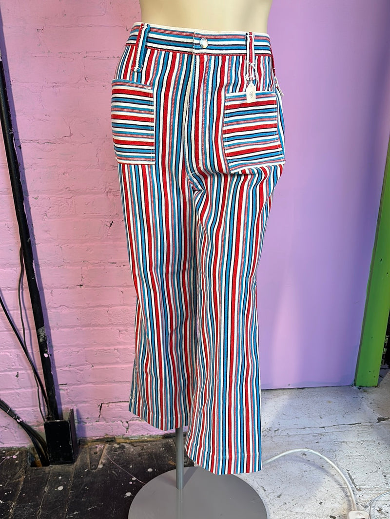 Red/Blue Striped Wrangler 60s/70s Pants, XS