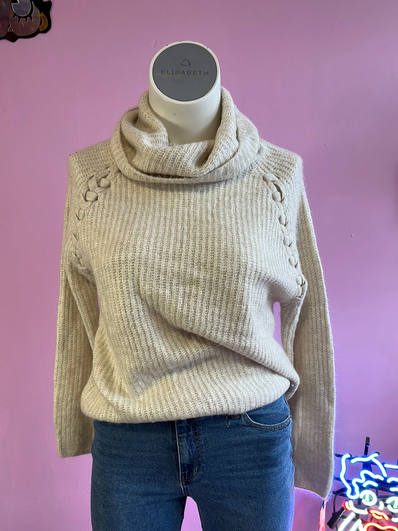 Cream Falls Creek Casual Sweater, XL