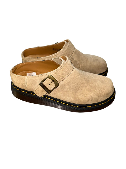 Tan Dr. Martens Mules, 8