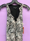 Black Floral Tessuto Shift Dress, XS