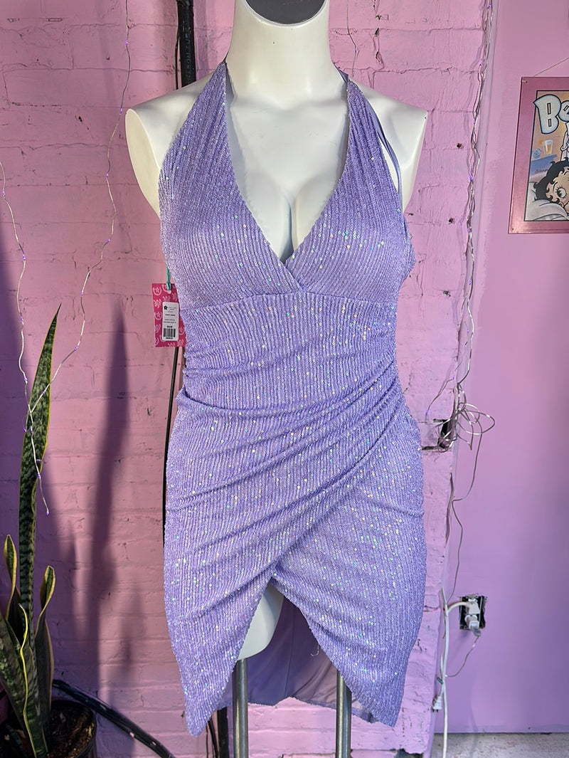 Purple Fashion Nova Wrap Dress, XL