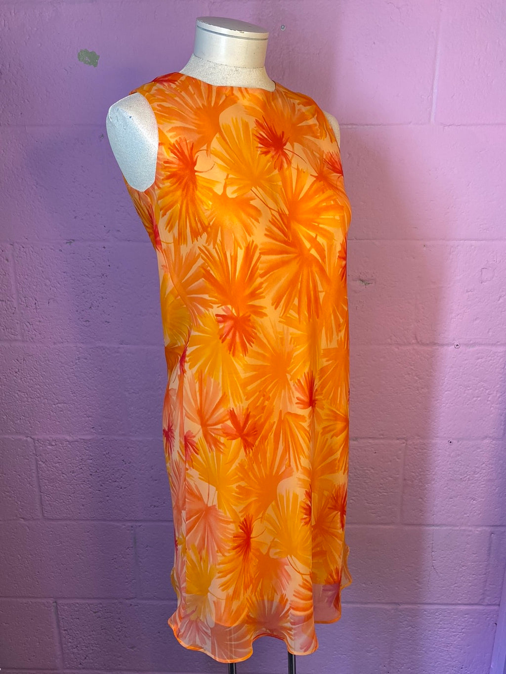 Orange Floral Jessica Howard Shift Dress, 6