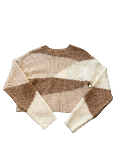 Tan Elan Knit Sweater, S