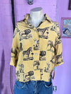 Yellow Ann MAy Button Down, S