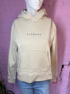 Beige Young LA Cropped Hoodie, M