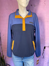 Blue/Orange Columbia Fleece Pullover, M