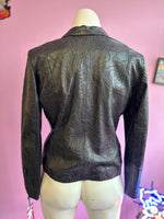Black B&J Leather Blazer, XL