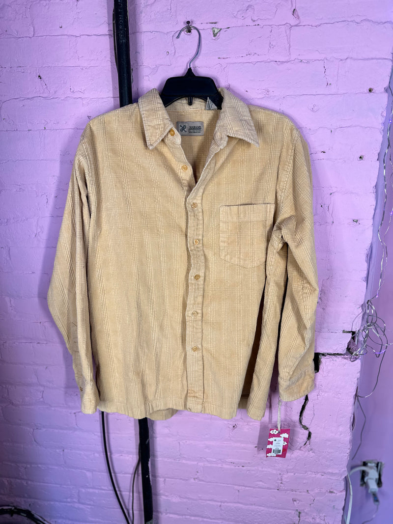 Yellow Haband Corduroy Button Down, L