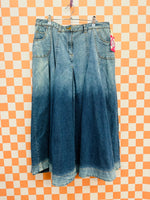 Ombre Soft Surroundings Maxi Denim Skirt, XL