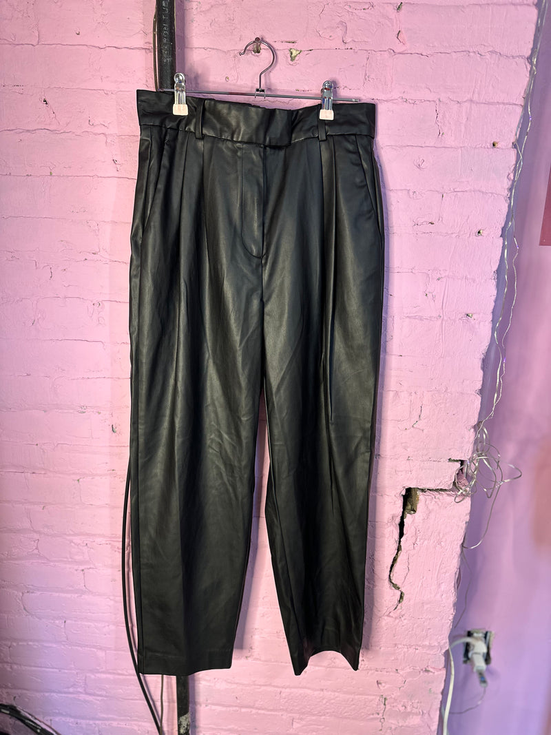 Black H&M Leather Pants, 8