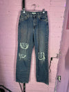 Forever21 Distressed Wide Leg Jeans, 24