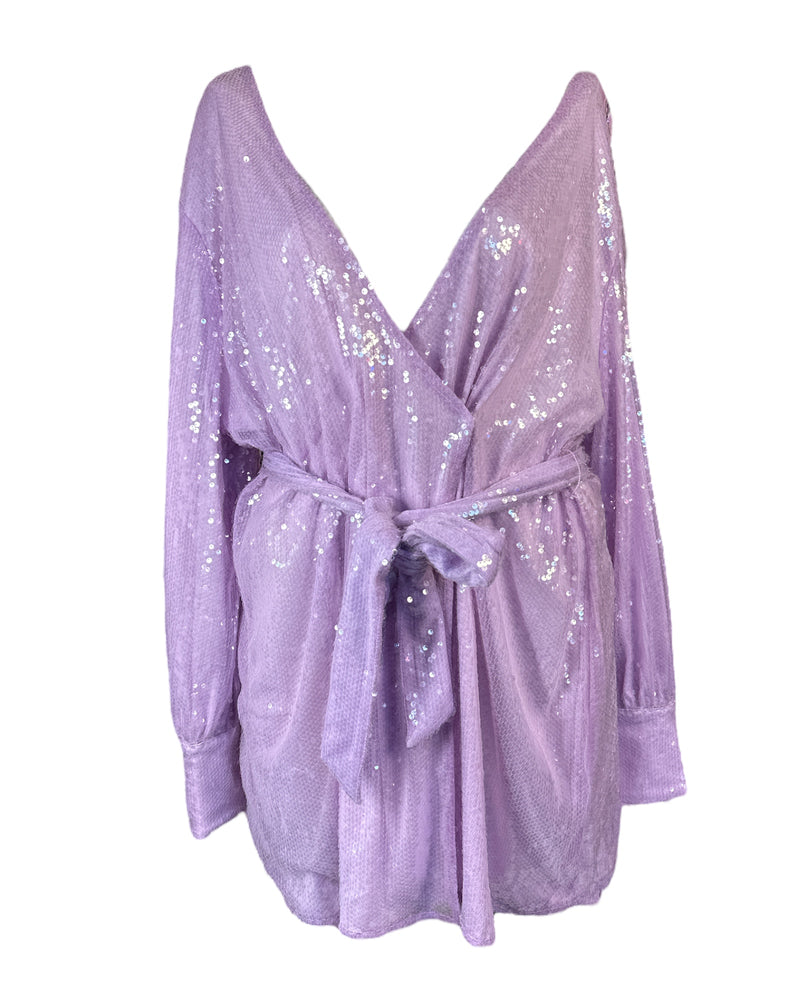 Purple Boohoo Wrap Dress, 20
