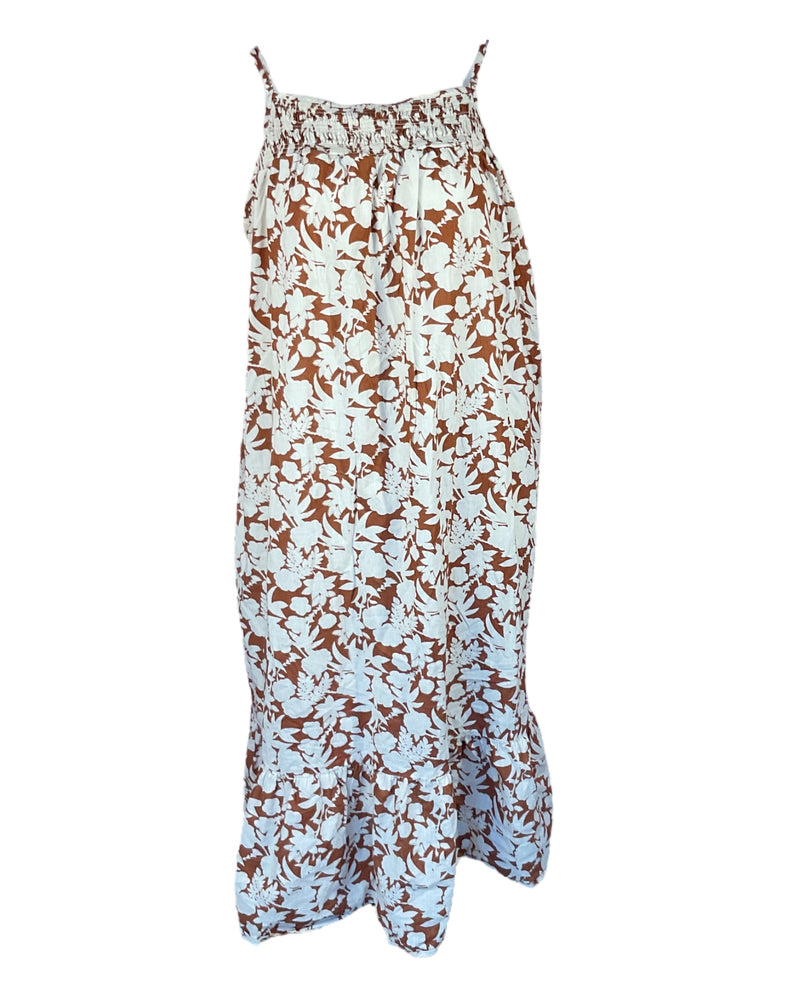 Brown Floral Universal Thread Maxi Dress, 3X