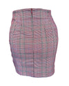 Red Plaid John Galt Mini Skirt, XS