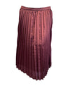 Red Worthington Pleated Midi Skirt, 4