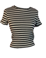 Green Striped Divided by H&M Tee Shirt, L
