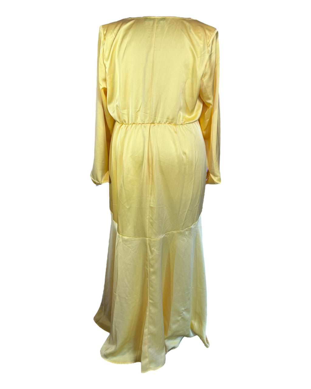 Yellow eloquii Silk Maxi Dress, 20