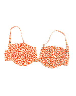 Orange Animal Print Shein Swim Top, M