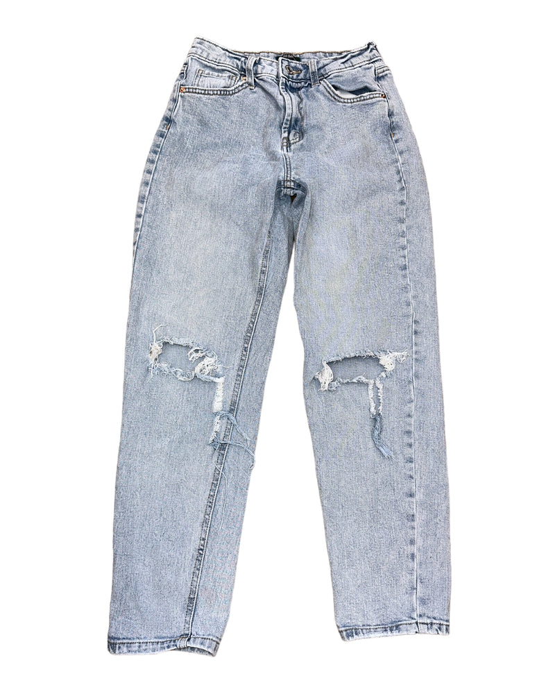 Lightwash Wild Fable Distressed Mom Jeans, 00