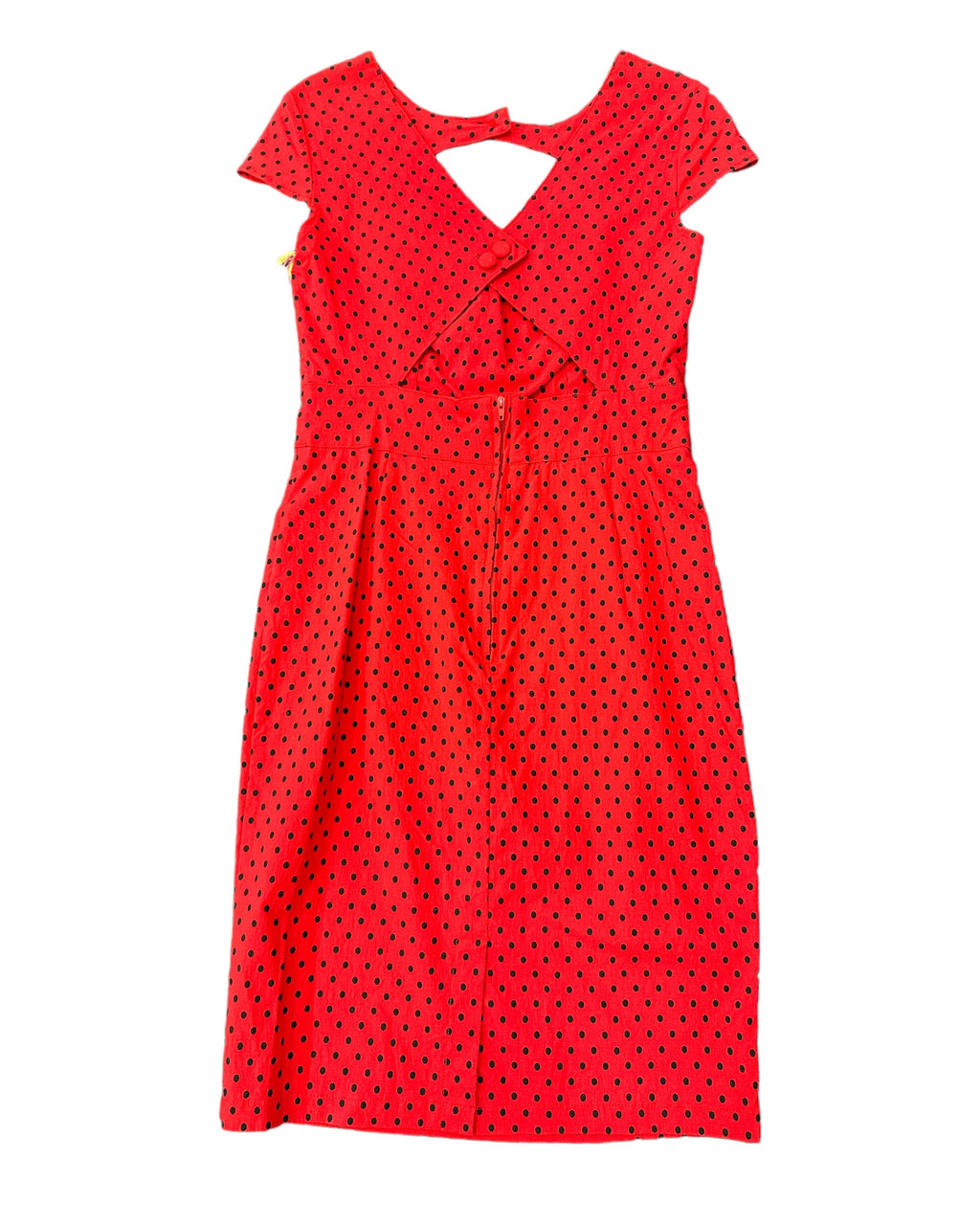 Red Polka Dot Hell Bunny Vixen Midi Dress, L