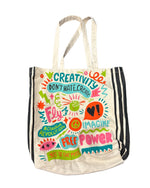 Multi Pattern "Creativity" Tote Bag