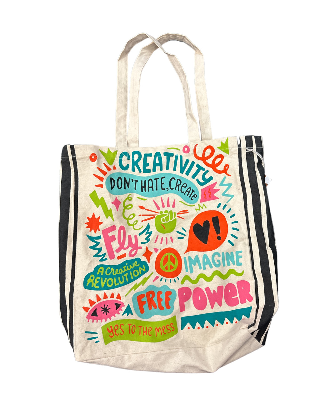 Multi Pattern "Creativity" Tote Bag