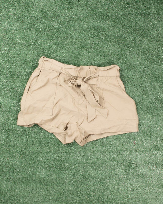 Green Windsor Paper Bag Shorts, L