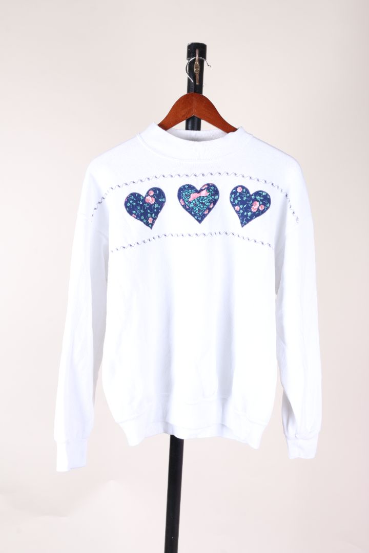 White Tultex Crewneck, L