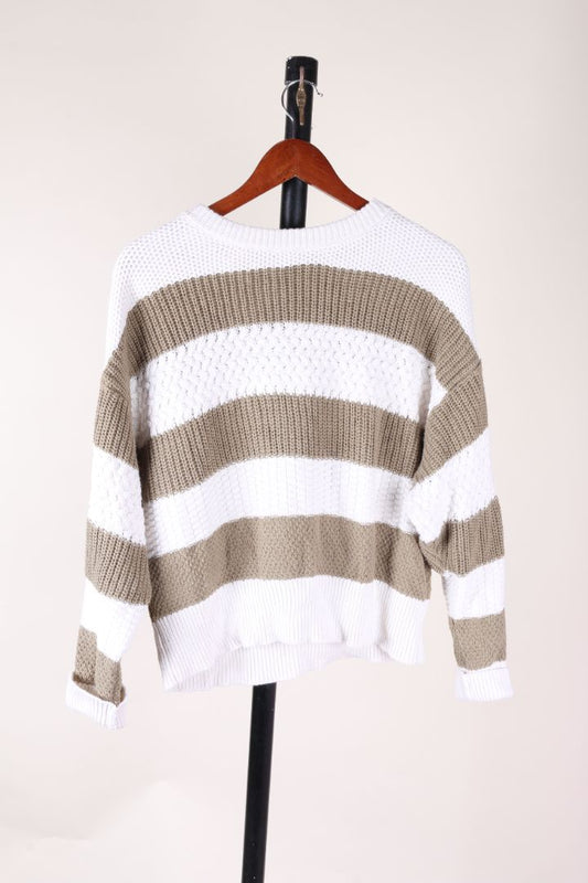 Green/White A New Day Sweater, L