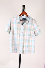 Blue/Green Basic Editions Button Down, XL