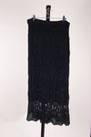 Black Dialogue Crochet Maxi Skirt, L