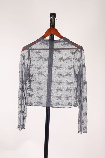 Gray Sheer Long Sleeve, L/XL