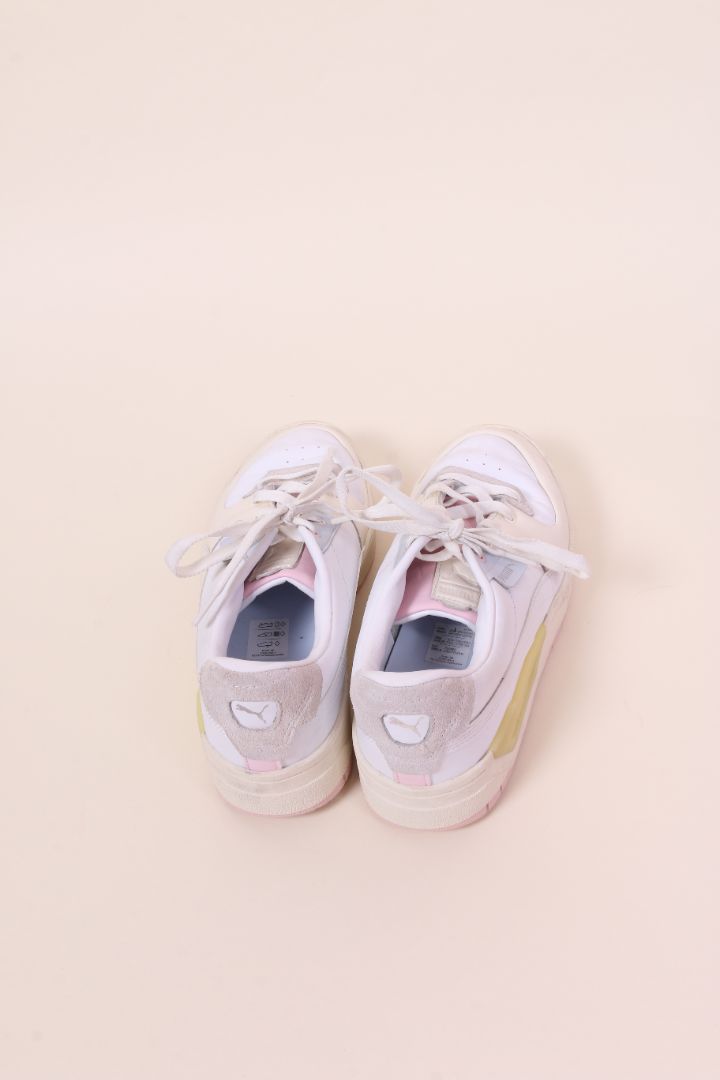 White/Pastel Pums Low Rise Sneakers, 8.5