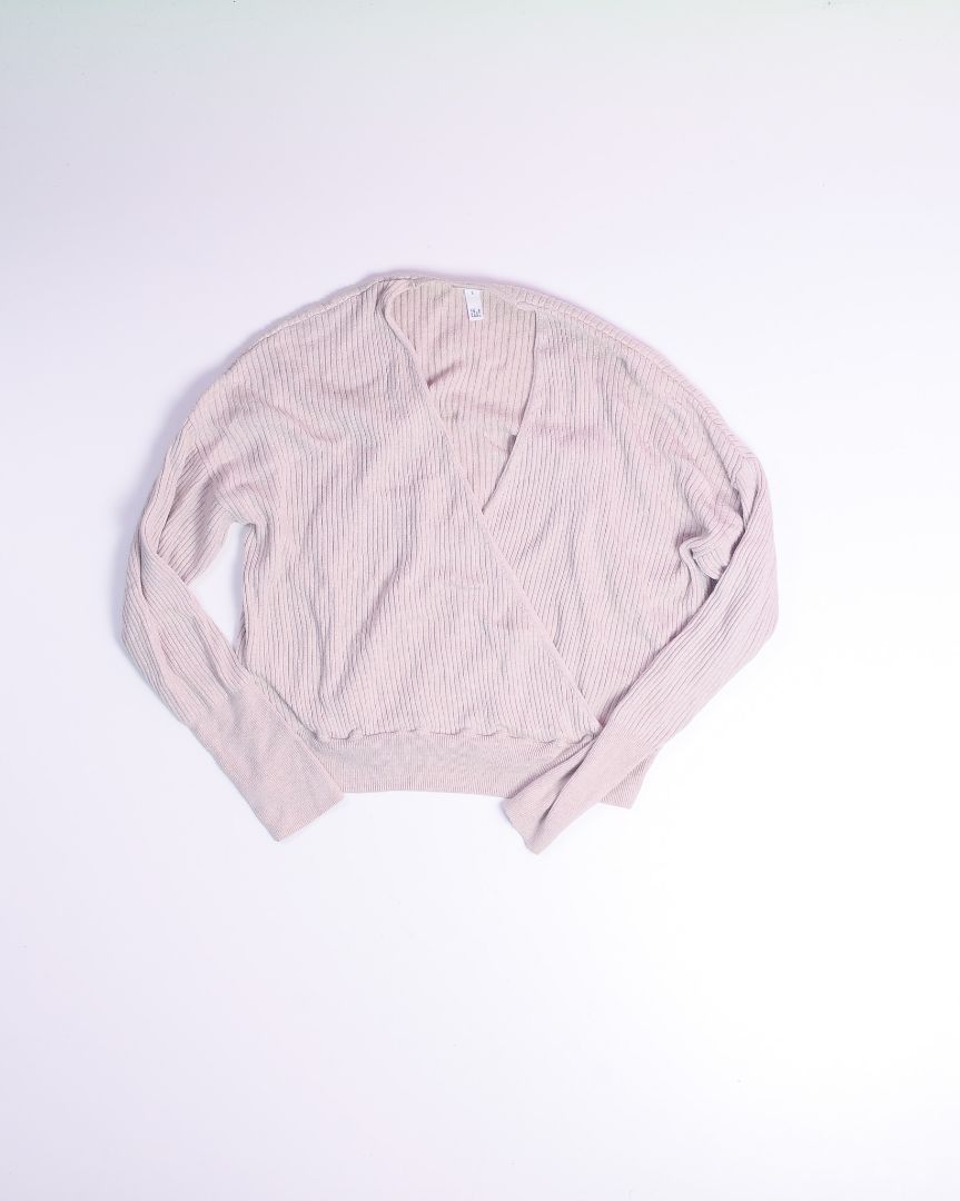 Tan Leith Wrap Blouse, S