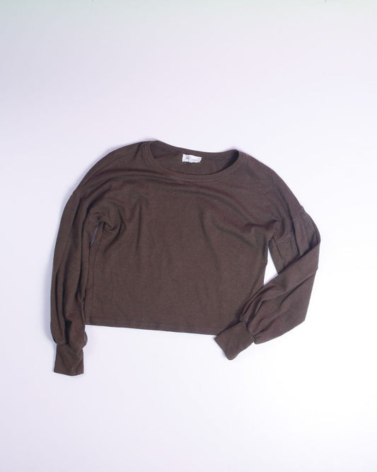 Green Bohme Cropped Blouse, S