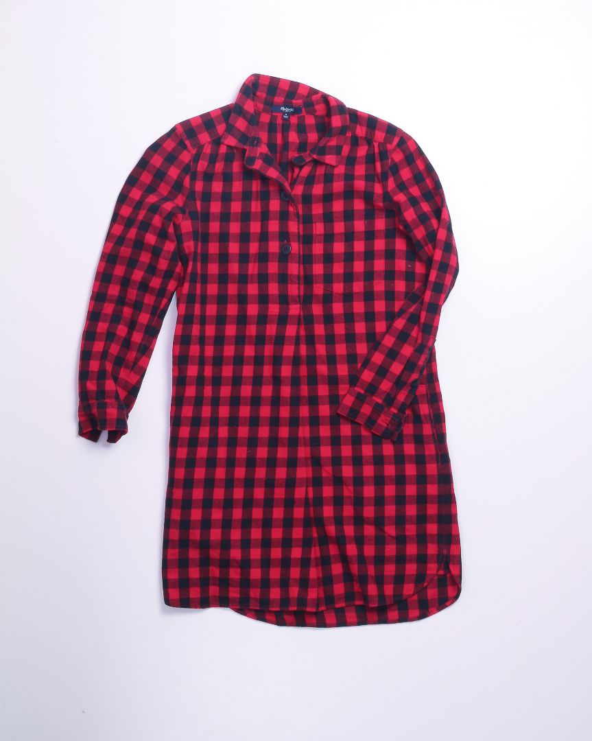 Red Madewell Flannel Dress, S