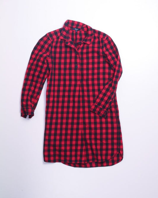 Red Madewell Flannel Dress, S