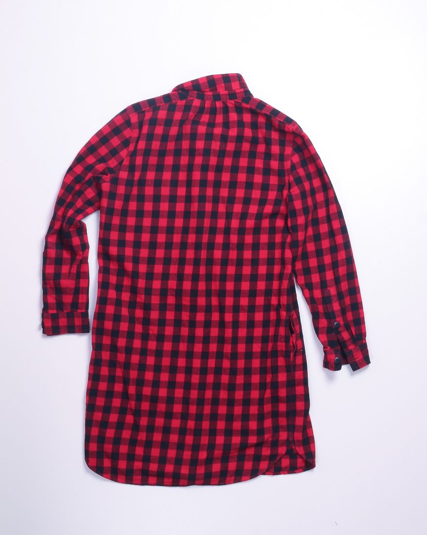 Red Madewell Flannel Dress, S