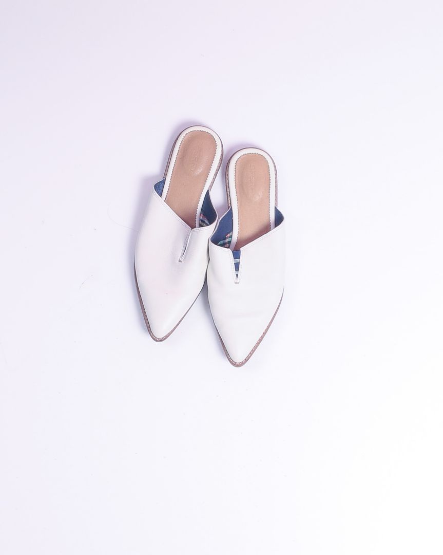 White Sperry Mules, 8.5