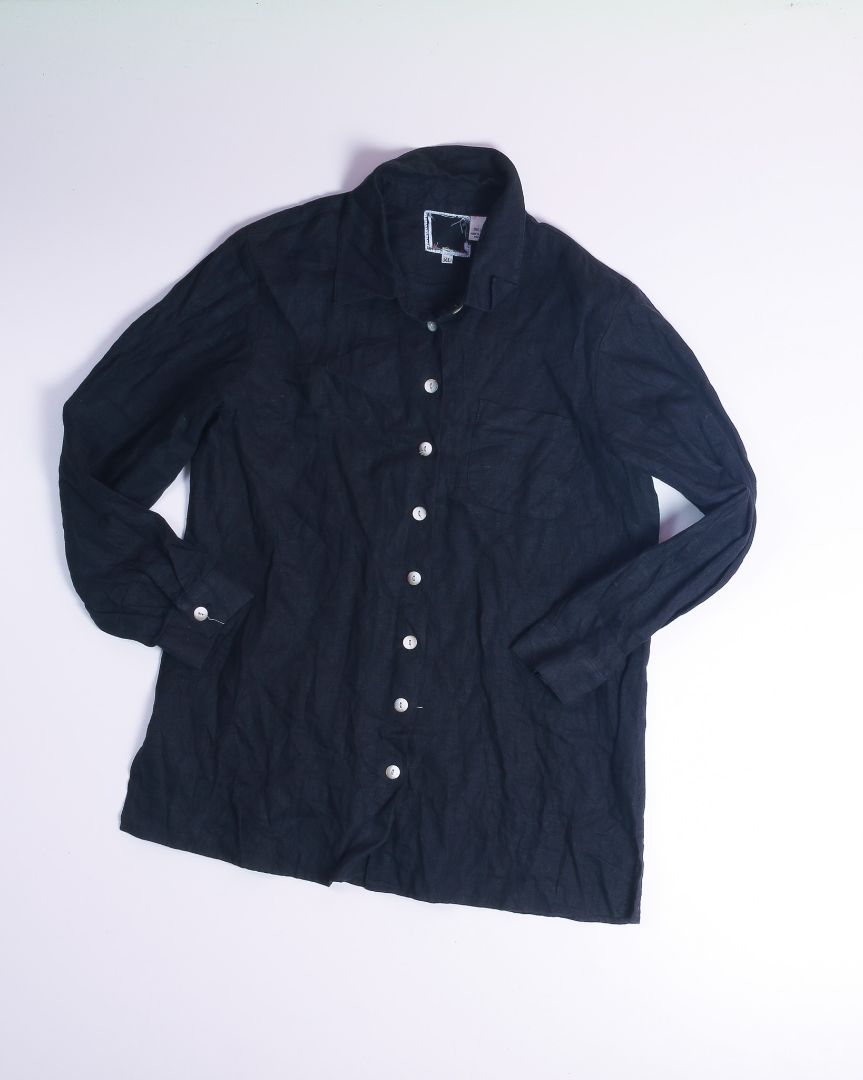 Black  Button Down, XL