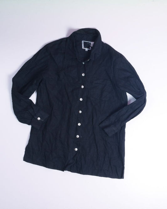 Black  Button Down, XL