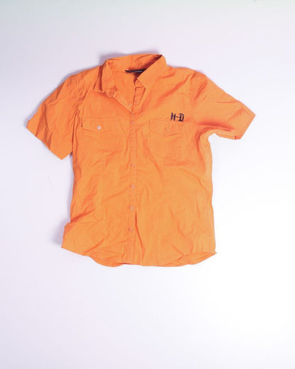 Yellow Harley Davidson Button Down, L