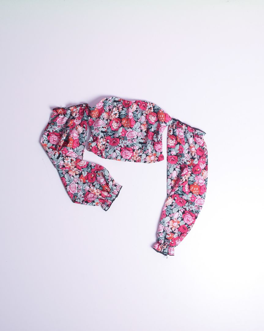 Multi Shein Cropped Blouse, XS