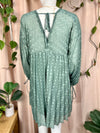 Green ASOS Long Sleeved Babydoll Dress, 8