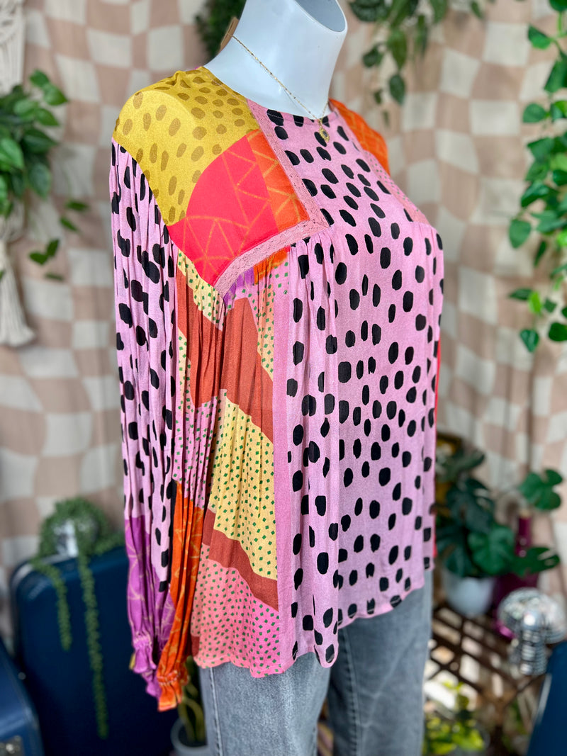 Multi Anthropologie Blouse, XL